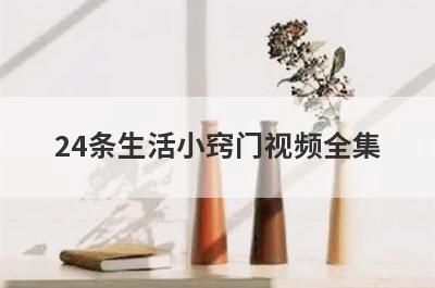 24条生活小窍门视频全集