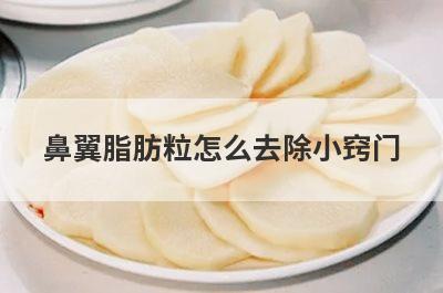 鼻翼脂肪粒怎么去除小窍门