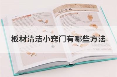 板材清洁小窍门有哪些方法