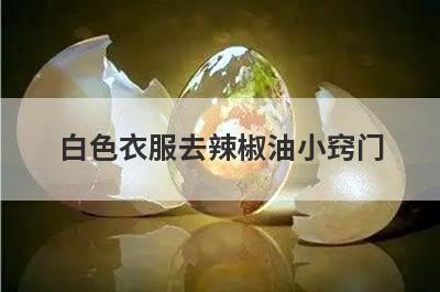白色衣服去辣椒油小窍门