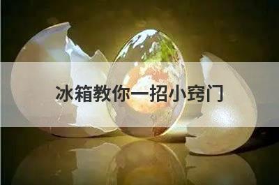 冰箱教你一招小窍门