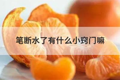 笔断水了有什么小窍门嘛