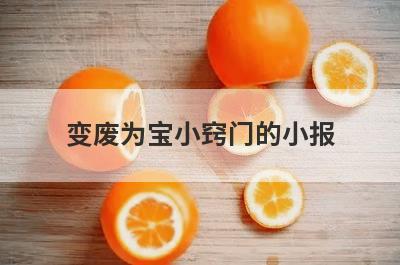 变废为宝小窍门的小报