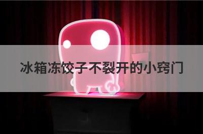 冰箱冻饺子不裂开的小窍门