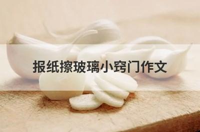 报纸擦玻璃小窍门作文