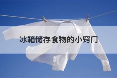 冰箱储存食物的小窍门