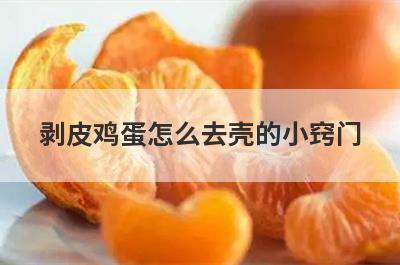 剥皮鸡蛋怎么去壳的小窍门