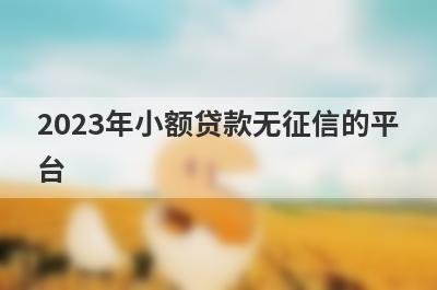 2023年小额贷款无征信的平台 不用征信无需审核的小额贷款