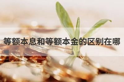 等额本息和等额本金的区别在哪?从这几个方面了解两两者的不同