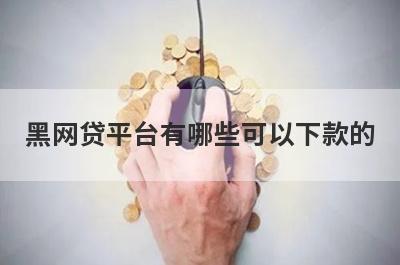 黑网贷平台有哪些可以下款的?盘点5个黑户可以借款的贷款平台