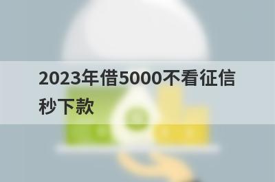 2023年借5000不看征信
秒下款
