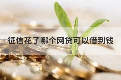 征信花了哪个网贷可以借到钱?整理5个征信花了也能借钱的网贷口子