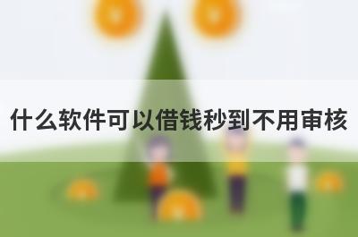 什么软件可以借钱秒到不用审核