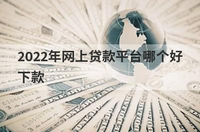 2022年网上贷款平台哪个好
下款

