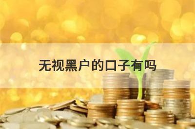 无视黑户的口子有吗