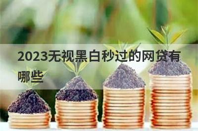 2023无视黑白秒过的网贷有
哪些
