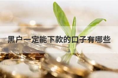 黑户一定能下款的口子有哪些？借5000不看征信秒下款