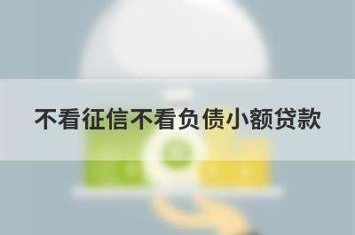 不看征信不看负债小额贷款 独家盘点5个不看查询次数不看负债的贷款