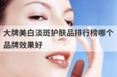 大牌美白淡斑护肤品排行榜哪个
品牌效果好
