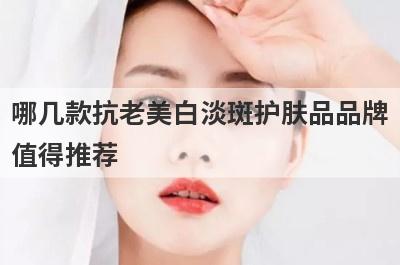 哪几款抗老美白淡斑护肤品品牌
值得推荐
