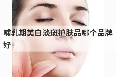 哺乳期美白淡斑护肤品哪个品牌
好
