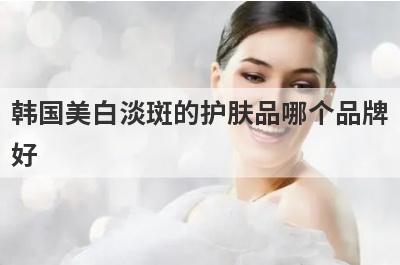 韩国美白淡斑的护肤品哪个品牌
好
