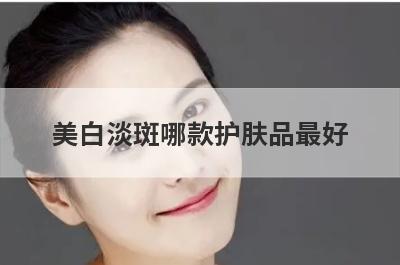 美白淡斑哪款护肤品最好