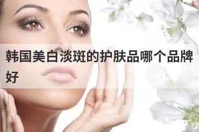 韩国美白淡斑的护肤品哪个品牌
好
