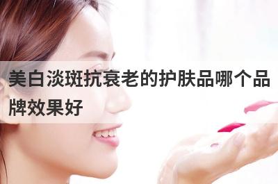 美白淡斑抗衰老的护肤品哪个品
牌效果好
