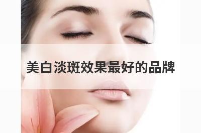美白淡斑效果最好的品牌