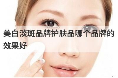美白淡斑品牌护肤品哪个品牌的
效果好
