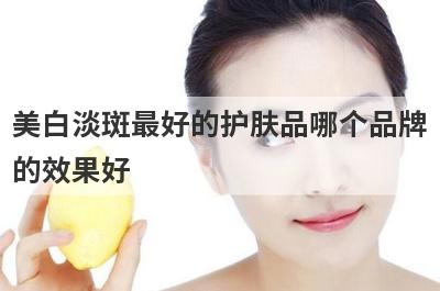 美白淡斑最好的护肤品哪个品牌
的效果好
