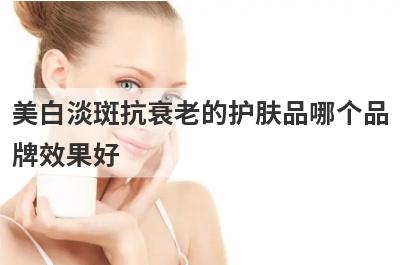 美白淡斑抗衰老的护肤品哪个品
牌效果好
