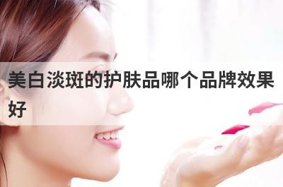 美白淡斑的护肤品哪个品牌效果
好
