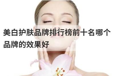 美白护肤品牌排行榜前十名哪个
品牌的效果好
