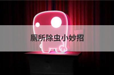 厕所除虫小妙招