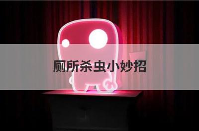 厕所杀虫小妙招