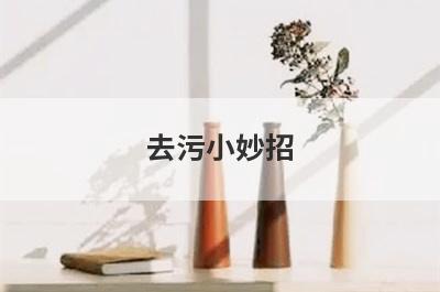 去污小妙招