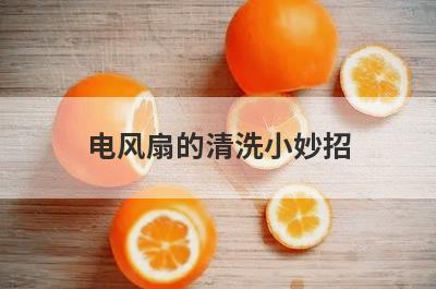 电风扇的清洗小妙招