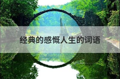 经典的感慨人生的词语