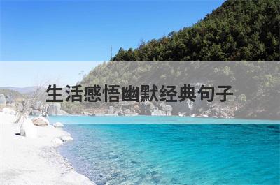 生活感悟幽默经典句子