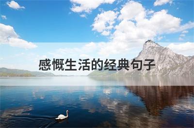 感慨生活的经典句子