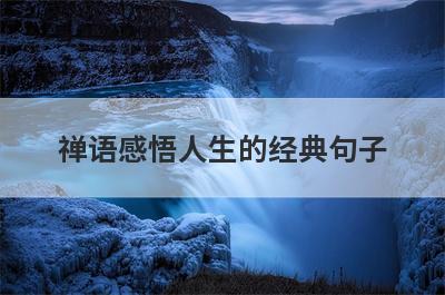 禅语感悟人生的经典句子