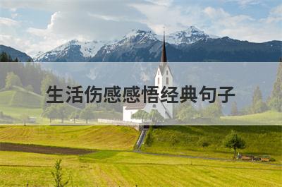生活伤感感悟经典句子