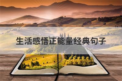 生活感悟正能量经典句子