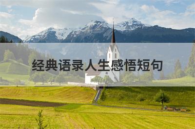 经典语录人生感悟短句