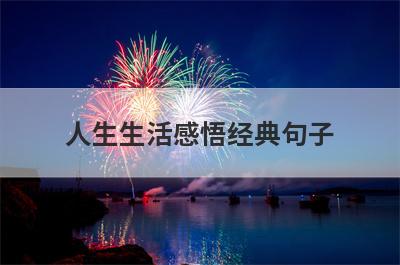 人生生活感悟经典句子