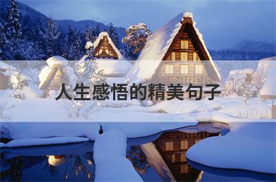 人生感悟的精美句子