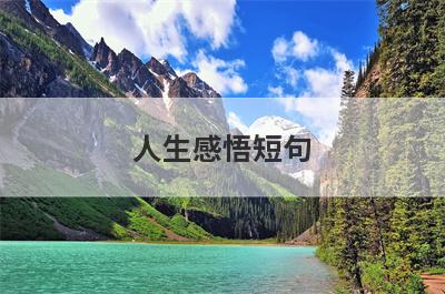 人生感悟短句