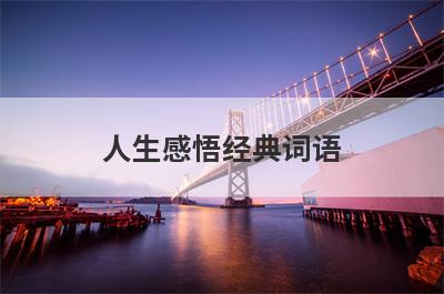 人生感悟经典词语